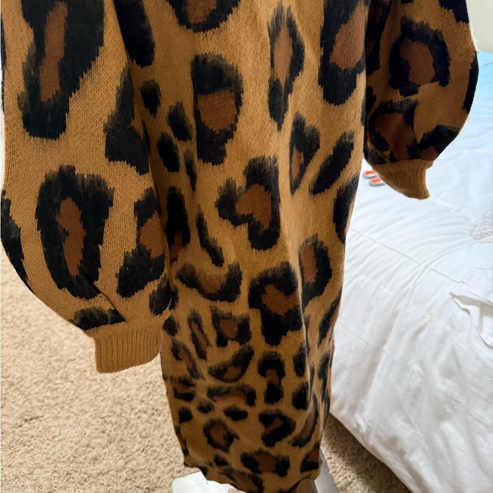 Show Me Your MuMu Tan and Black Leopard Cardigan - Picture 6 of 9